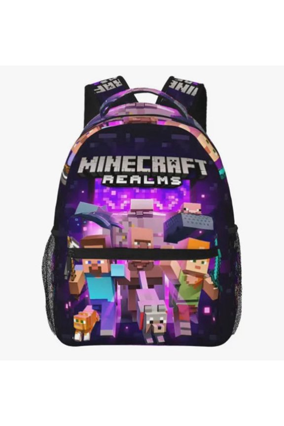 Minecraft 3D Theme Waterproof Backpack, Laptop Bag, Stylish Lightweight Travel Bag
