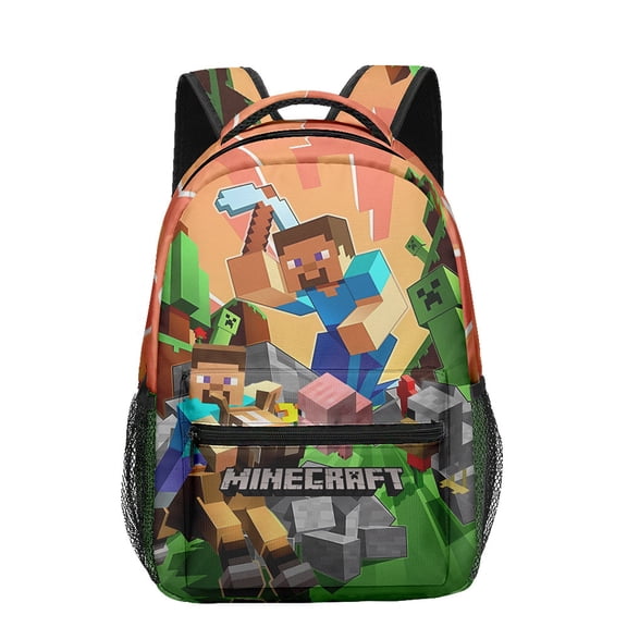 Minecraft 3D Theme Waterproof Backpack, Laptop Bag, Stylish Lightweight Travel Bag