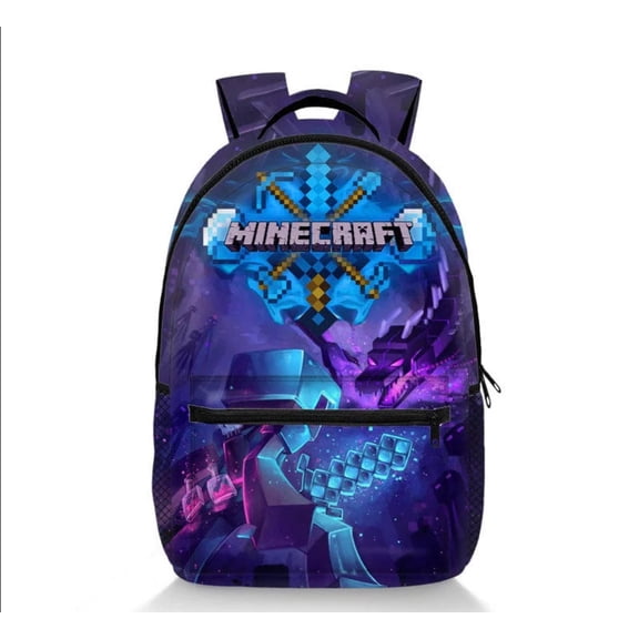 Minecraft 3D Theme Waterproof Backpack, Laptop Bag, Stylish Lightweight Travel Bag
