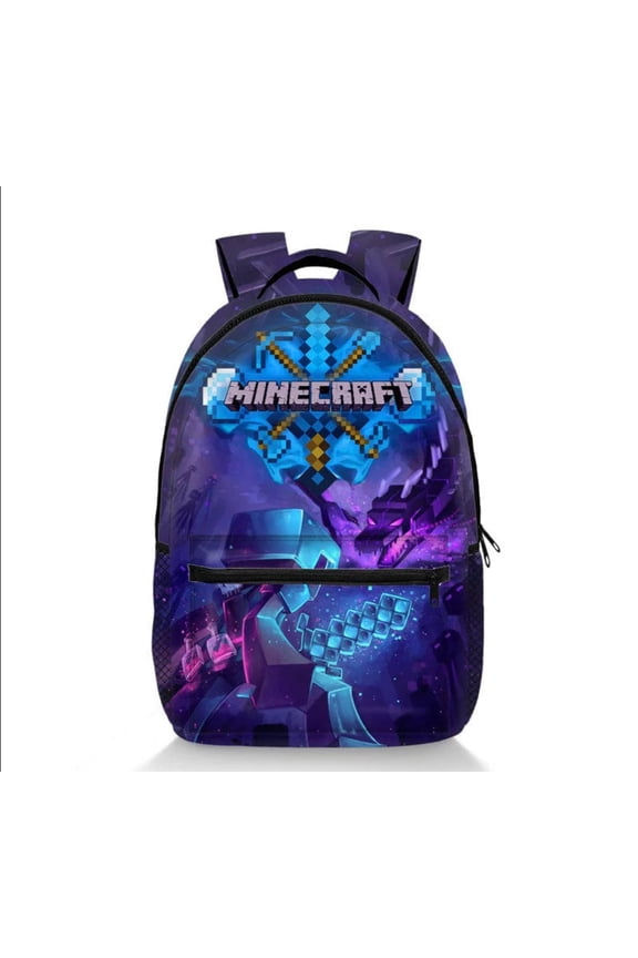 Minecraft 3D Theme Waterproof Backpack, Laptop Bag, Stylish Lightweight Travel Bag