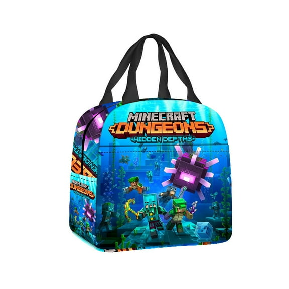 Minecraft 3D Theme Waterproof Lunch Bag, Lunch Box Bag, Lightweight Travel Bag