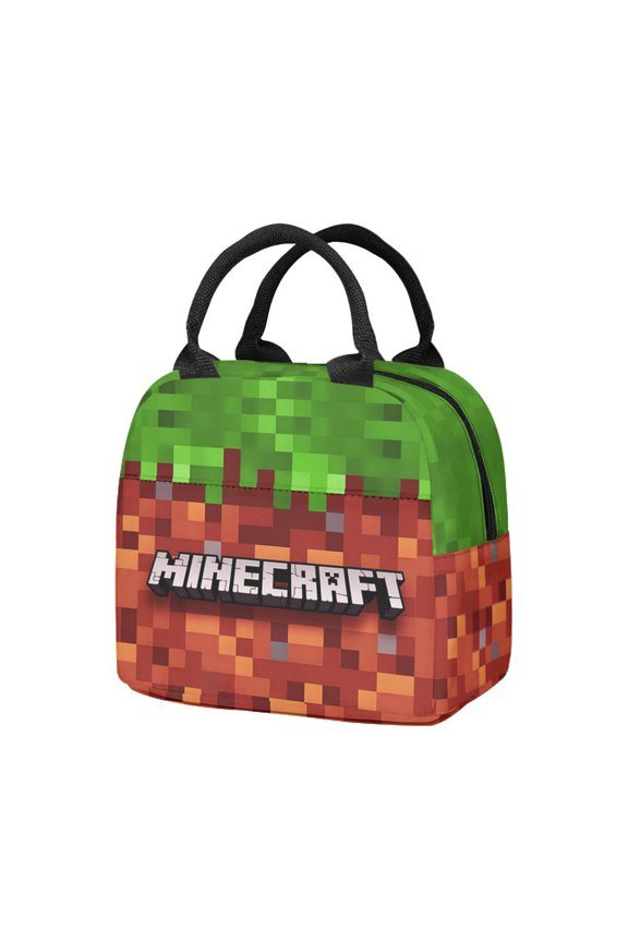 Minecraft 3D Theme Waterproof Lunch Bag, Lunch Box Bag, Lightweight Travel Bag