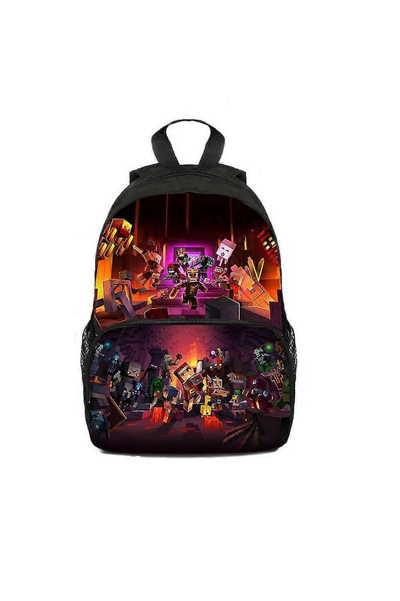 Minecraft 3d Printing Backpack School Bag Bookbag