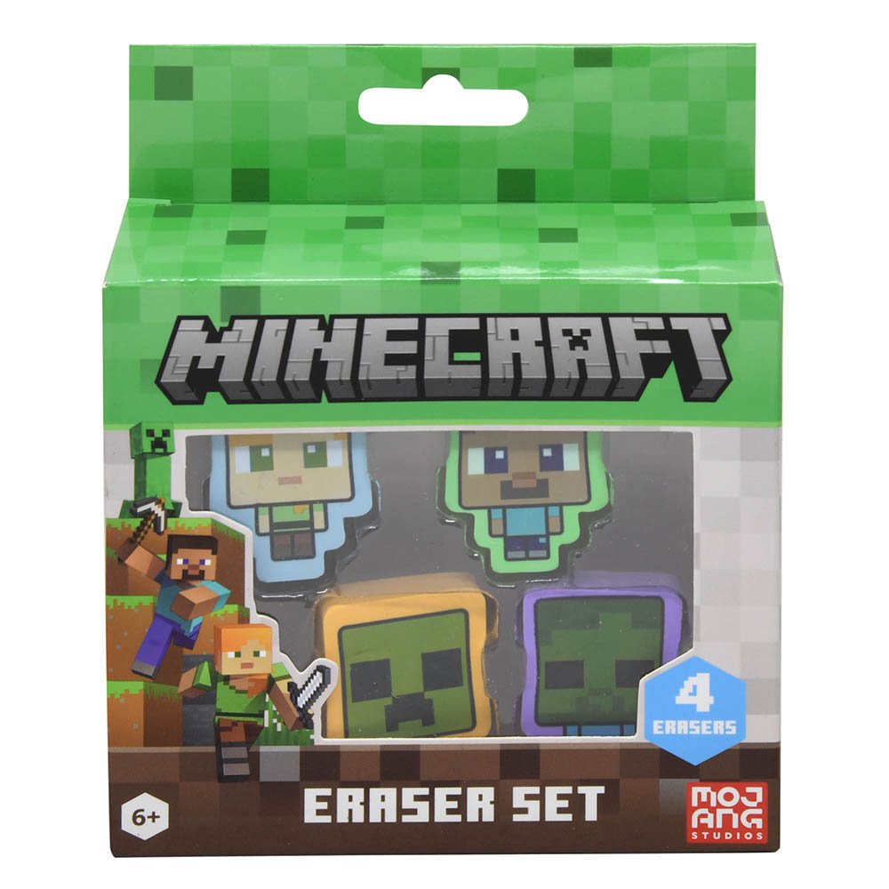 Minecraft-4pk-Shaped-Erasers-