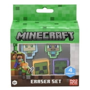 Minecraft 4pk Shaped Erasers in Box For Kid