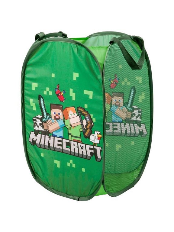 869195 Minecraft Steve & Alex Pop-Up Mesh Laundry Hamper