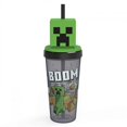 thumbnail image 1 of Minecraft 874985 18 oz Minecraft Creeper Super Sipper Tumbler, Green, 1 of 2