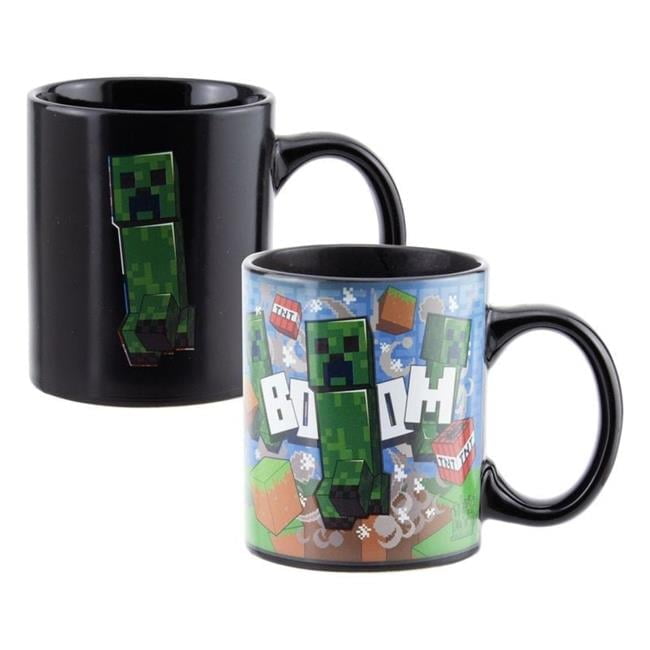 Minecraft Black Ceramic Heat Change Creeper Mug