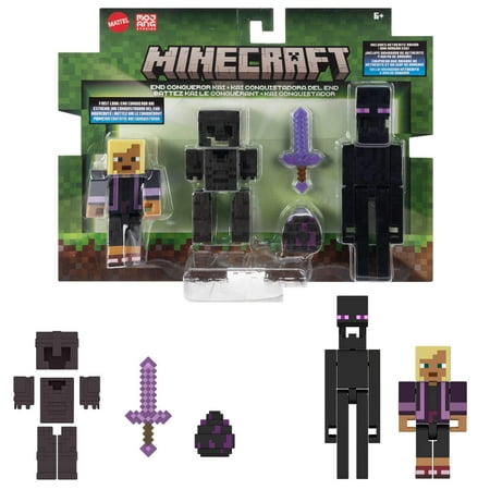 Minecraft Action Figures & Accessories 2-Pack, 3.25-inch Scale Collectible Sets (Characters May Vary)