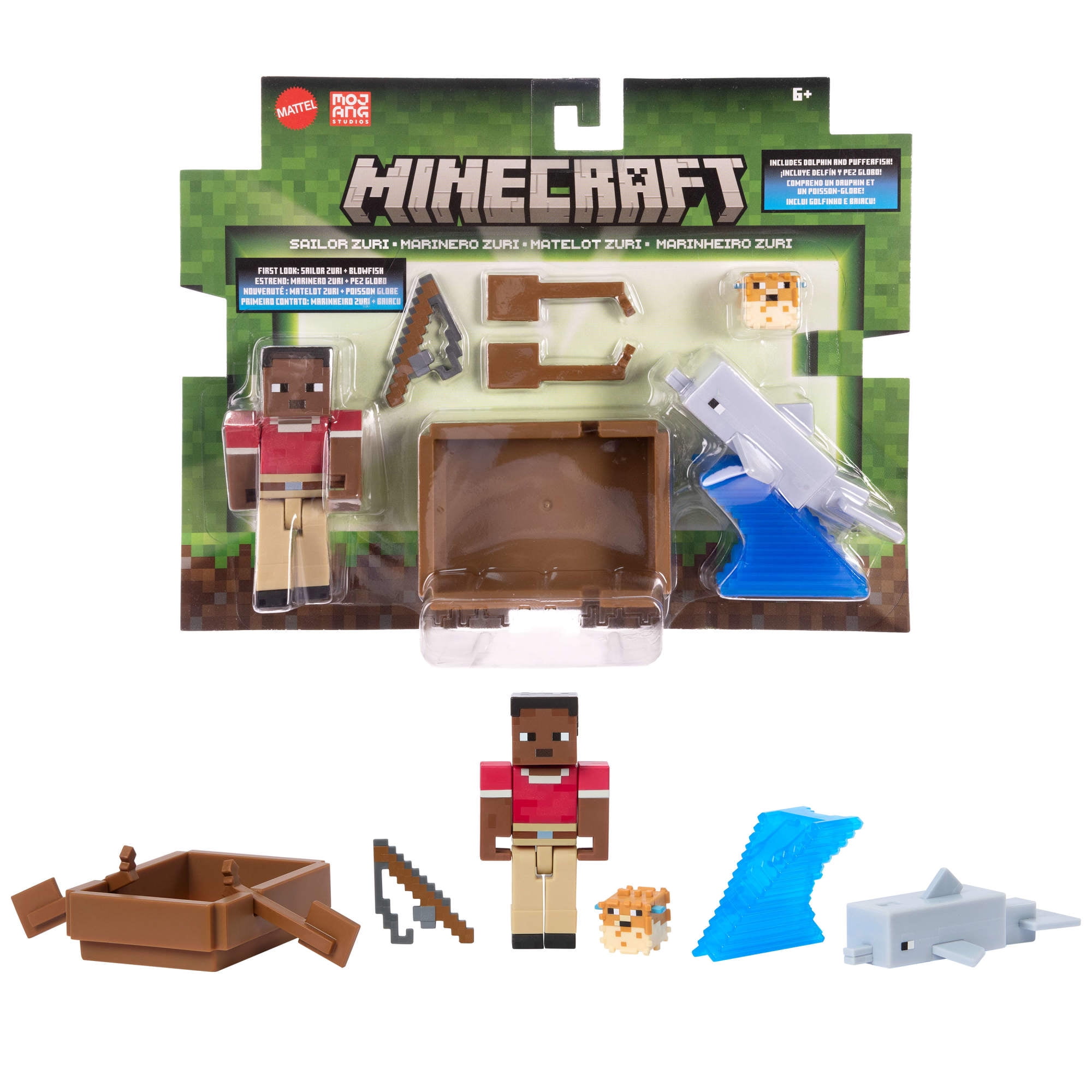 Minecraft Action Figures & Accessories 2-Pack, 3.25-inch Scale