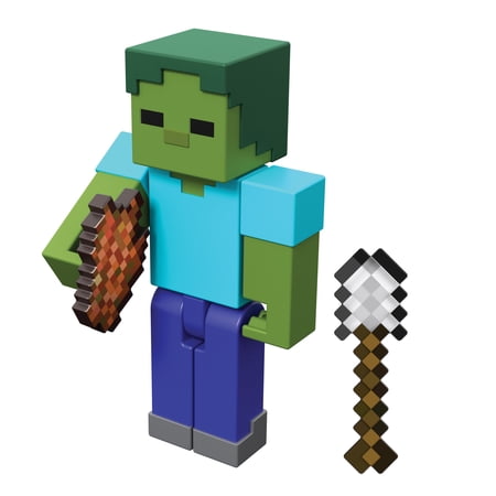 Minecraft Action Figures & Accessories Collection, 3.25-in Scale & Pixelated Design (Characters May Vary)