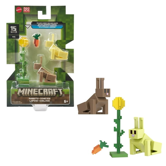Minecraft Action Figures & Accessories Collection, 3.25-in Scale & Pixelated Design (Characters May Vary)