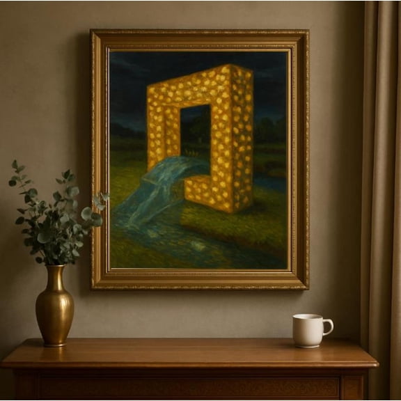 Minecraft Aether Portal Gamer Decor Art Lovers Unique Gallery Modern Gaming Room, Unframed Poster