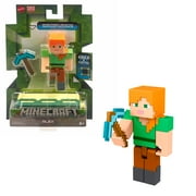 Minecraft Alex Action Figure & Accessory with Portal Piece, 3.25-in Scale Toy