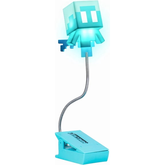 Allay Clip On Book Light - Officially Licensed Reading Light, Clip Lamp Design with Flexible Cable, Featuring Allay Mob Shaped Head, 3 Light Modes, Battery Powered