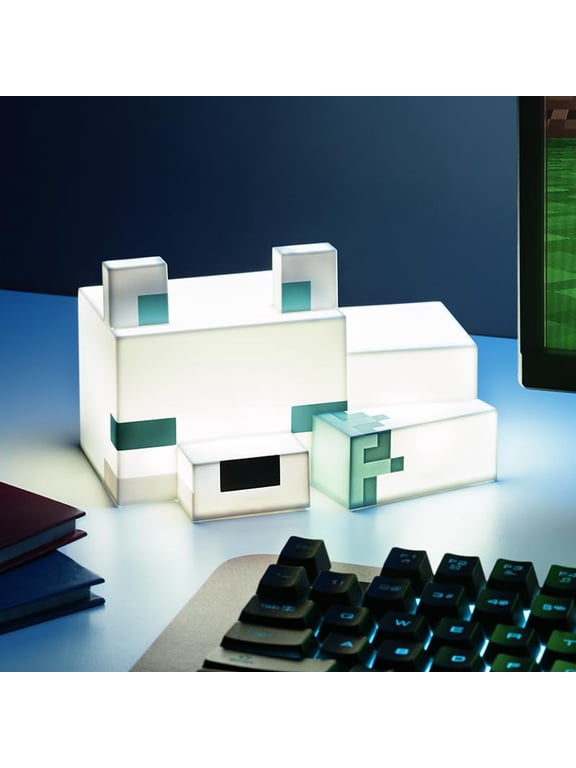 Minecraft Arctic Fox 3D Night Light, Officially Licensed Cute Lamp, Gift for Boys & Girls, Gaming Room Accessories and Bedroom Dcor, Battery Powered | Paladone
