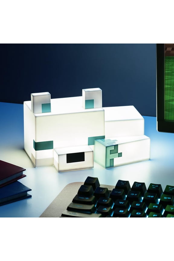 Minecraft Arctic Fox 3D Night Light, Officially Licensed Cute Lamp, Gift for Boys & Girls, Gaming Room Accessories and Bedroom Dcor, Battery Powered | Paladone