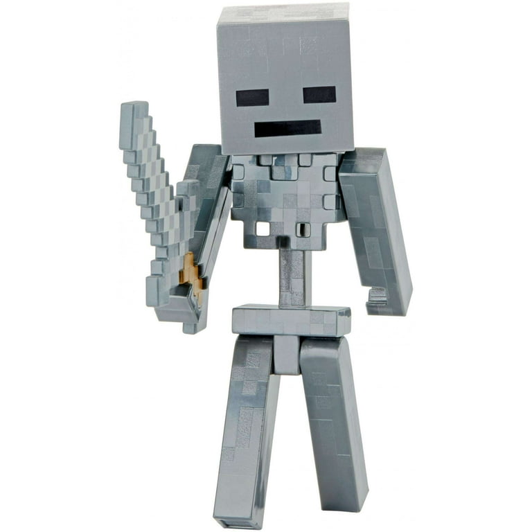Minecraft Attacking Wither Skeleton Basic Figure Walmart