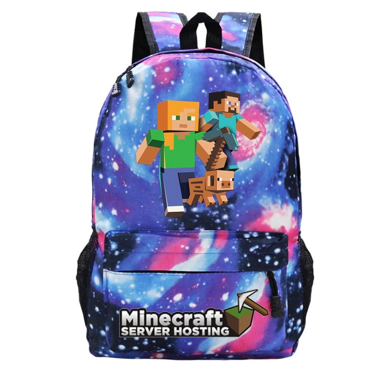 Minecraft Backpack Adjustable Straps Front Pocket Daypack Backpacks for ...