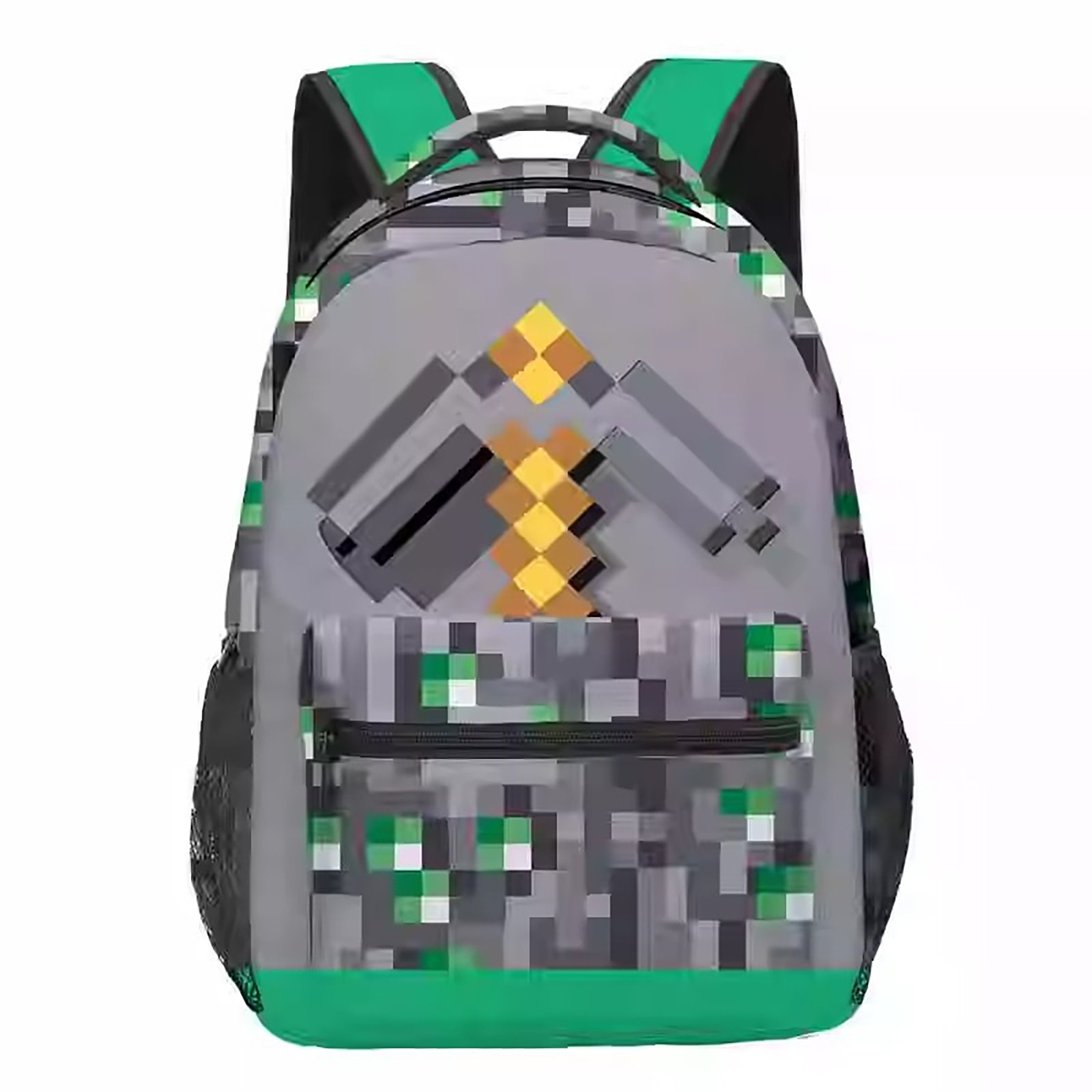 Minecraft Rucksack Item Minecraft Backpack| Gamer Black Rucksack | Green Creeper Zombie ...