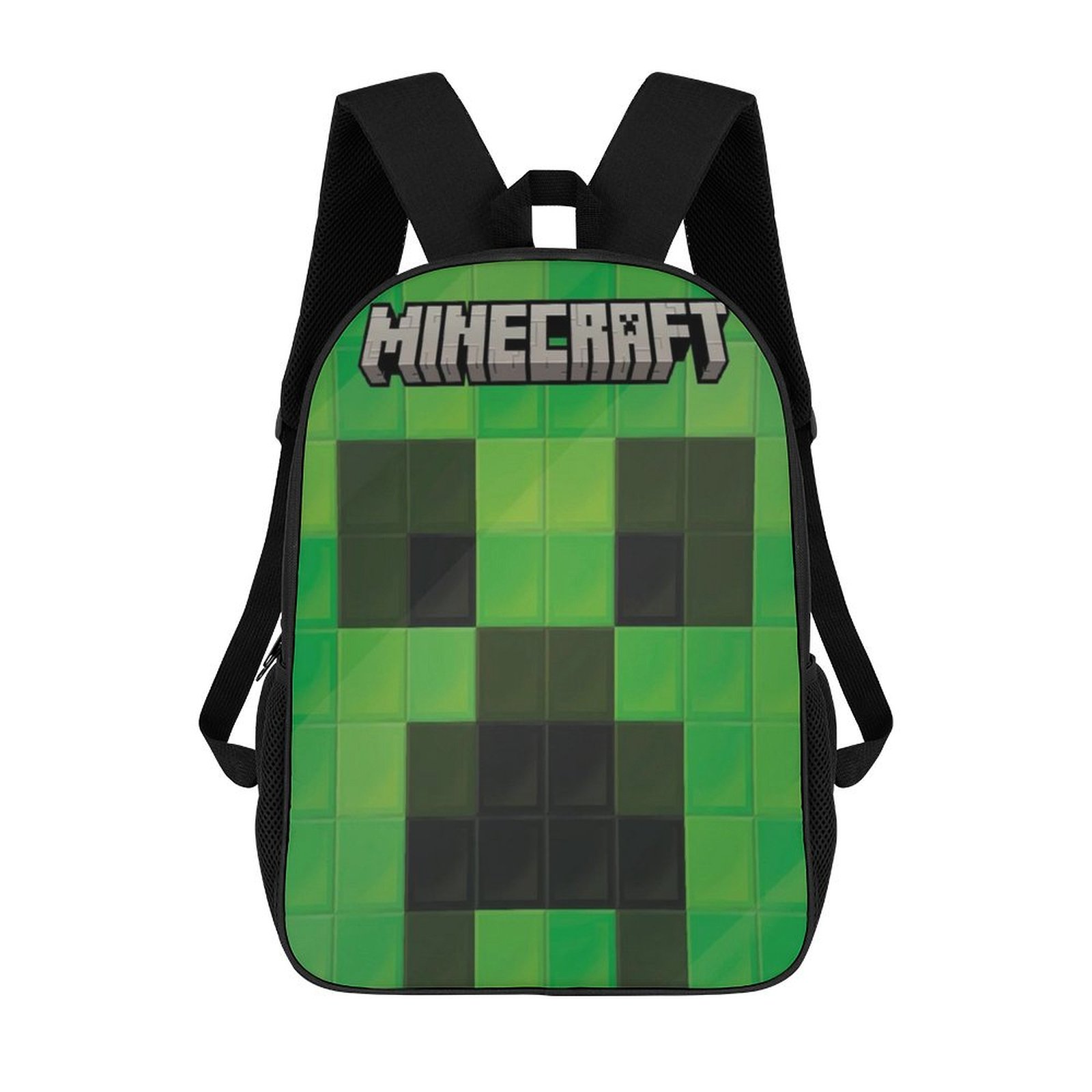 Minecraft Rucksack Item Minecraft Backpack| Gamer Black Rucksack | Green Creeper Zombie ...