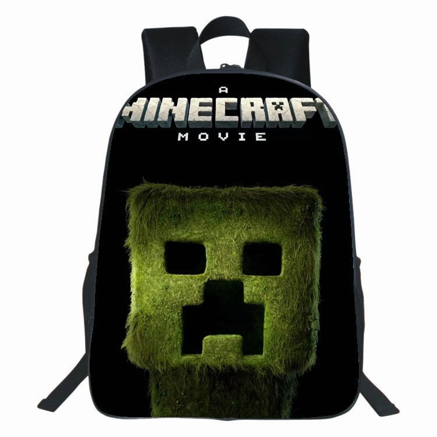 Minecraft Rucksack Item Minecraft Backpack| Gamer Black Rucksack | Green Creeper Zombie ...