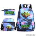 thumbnail image 1 of Minecraft Backpack Lunch Bag Pen Case Large Capacity Cartoon Lightweight Backpack, 1 of 8