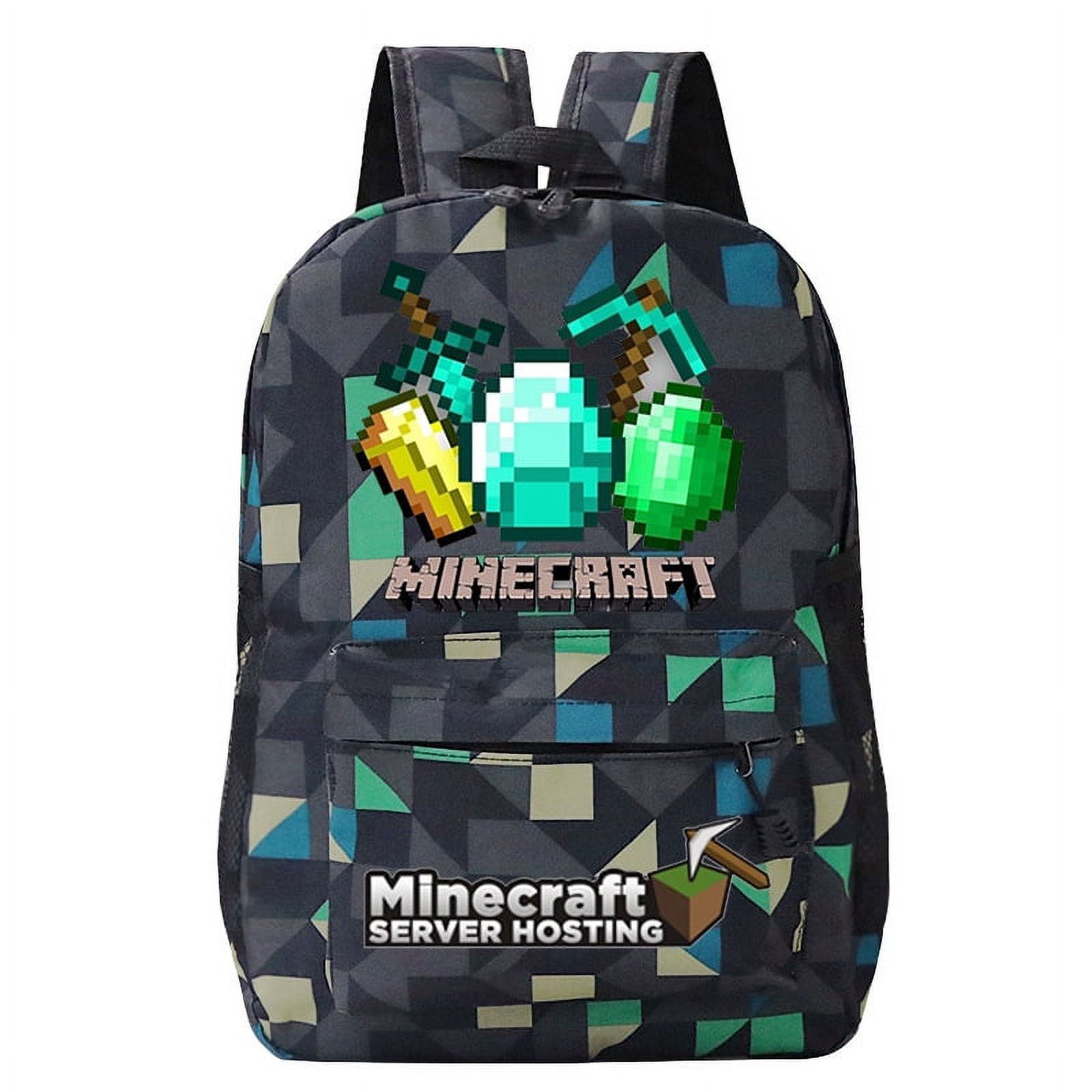 Minecraft Backpack for Adjustable Straps Front Pocket Daypack Backpacks ...