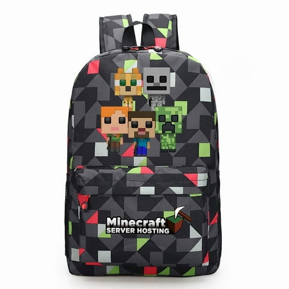 Minecraft Backpack for Students My World Creeper Large Capacity Backpack Enderman Double Shoulder Bag