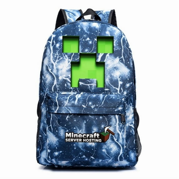 Minecraft Backpack for Students My World Creeper Large Capacity Backpack Enderman Double Shoulder Bag