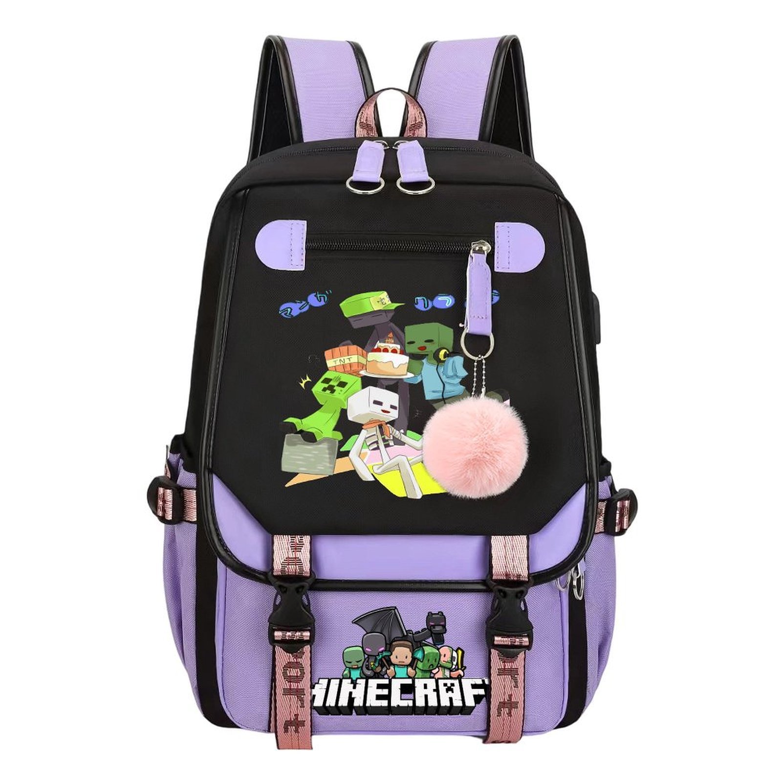Minecraft Bag Outdoor Travel Backpack Double Shoulder Bag School Bag ...