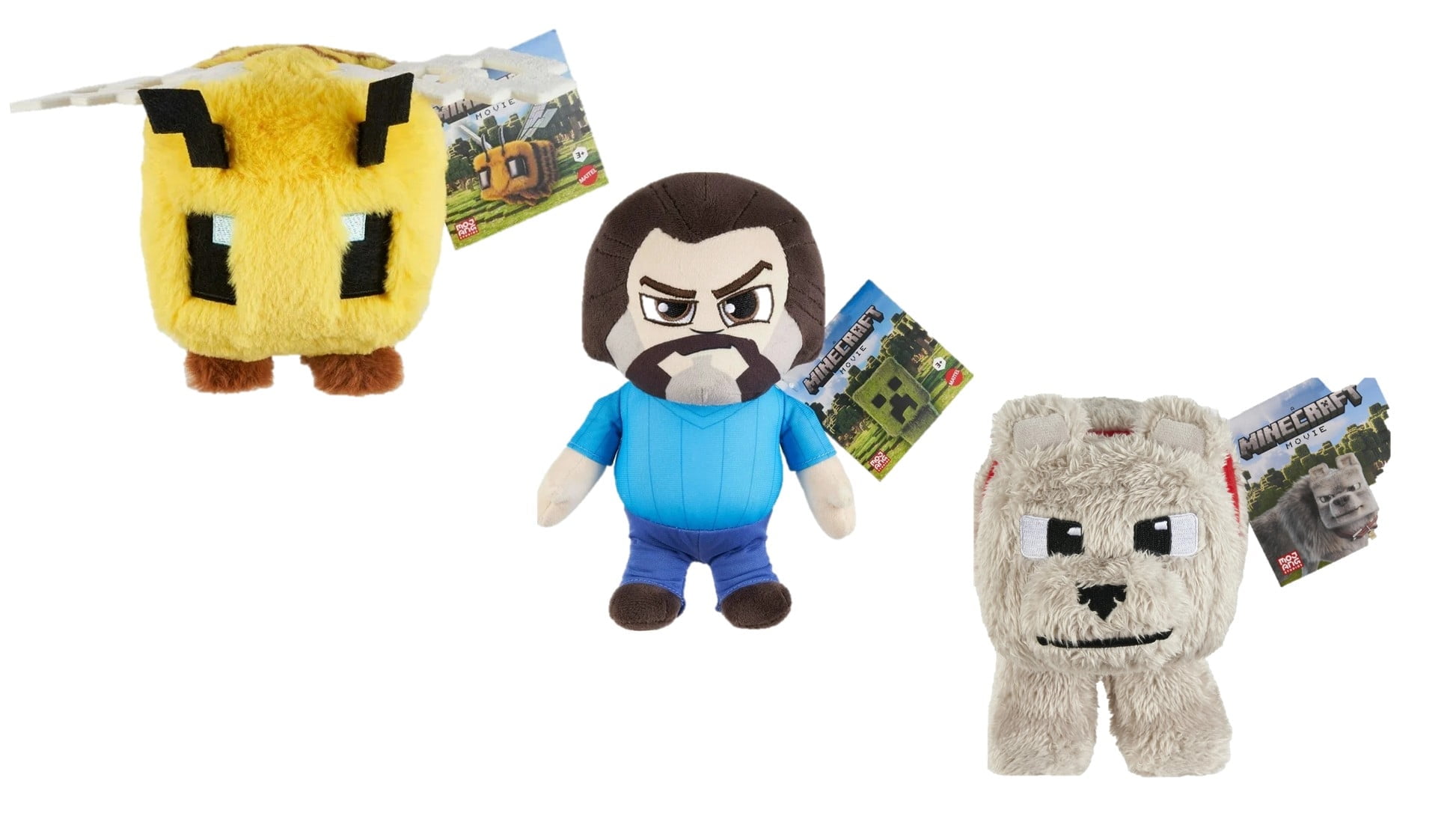 Minecraft Basic Plush Characters, 8-inch Collectible Soft Dolls