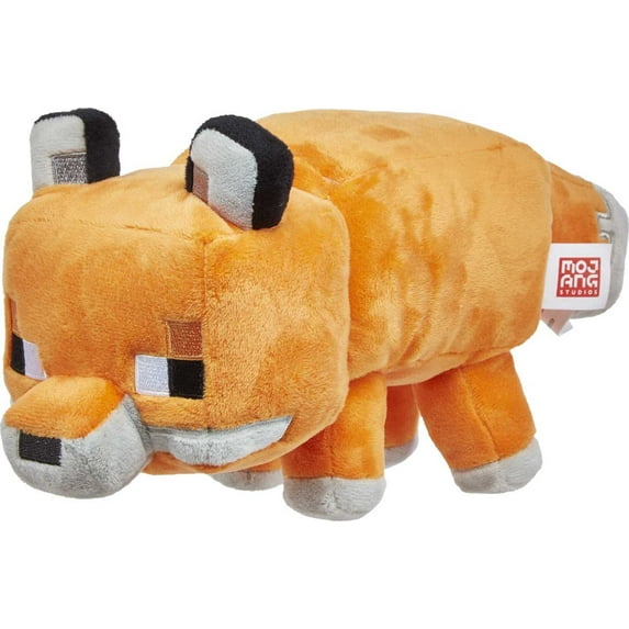 Minecraft Basic Plush Fox Stuffed Animal, Soft Doll Inspired by Video Game Character, 8 inch