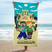 Minecraft Beach Defense Standard Beach Bath Towel