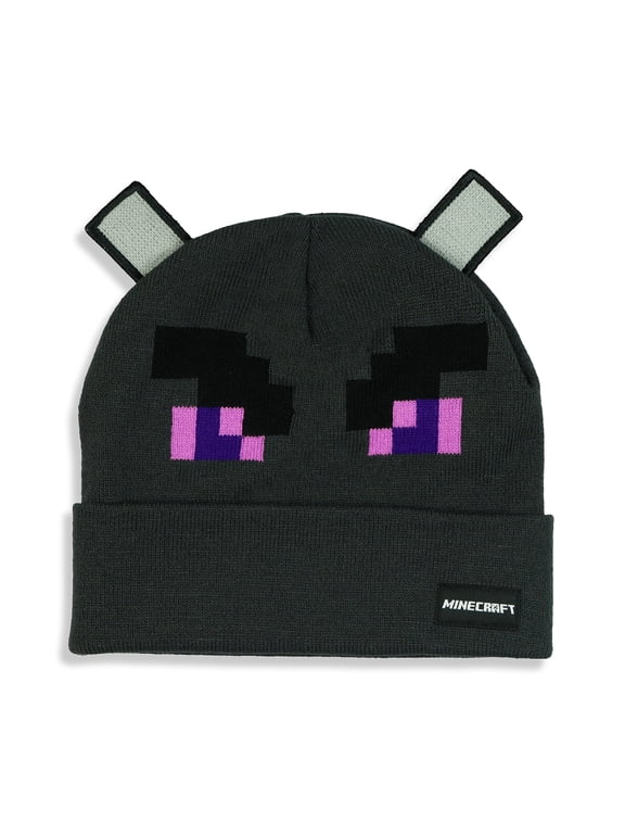 Beanie Adult Ender Dragon 3D Ears Character Cuff Knit Hat Cap