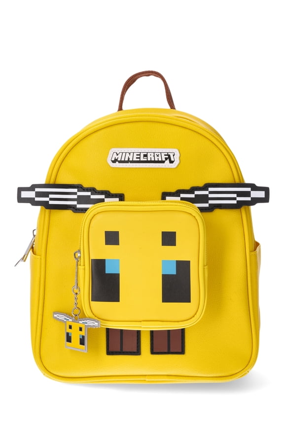 Minecraft Bee Craft Women's 10.5" Mini Backpack, Yellow