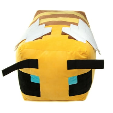 Minecraft Bee Kids Bedding Plush Cuddle and Decorative Pillow Buddy, Microfiber, Yellow, Mojang, Gaming Bedding