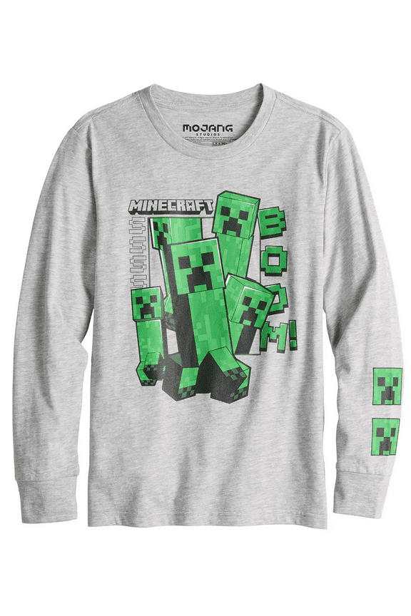 Big Boys' Creeper Long Sleeve T-Shirt, Sizes 8-18