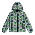 thumbnail image 1 of Minecraft Big Boys' Hooded Zip-Up Rain Jacket Minecraft Light Blue, 1 of 3