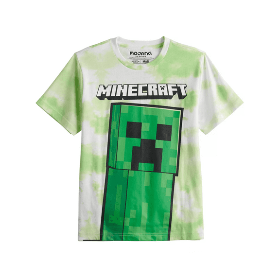 Minecraft Big Boys' Minecraft Giant Creeper T-Shirt, Sizes 8-20