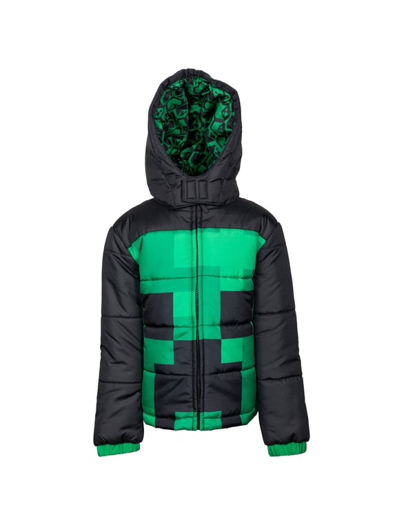 Big Boys Zip Up Winter Coat Puffer Jacket Toddler to Big Kid