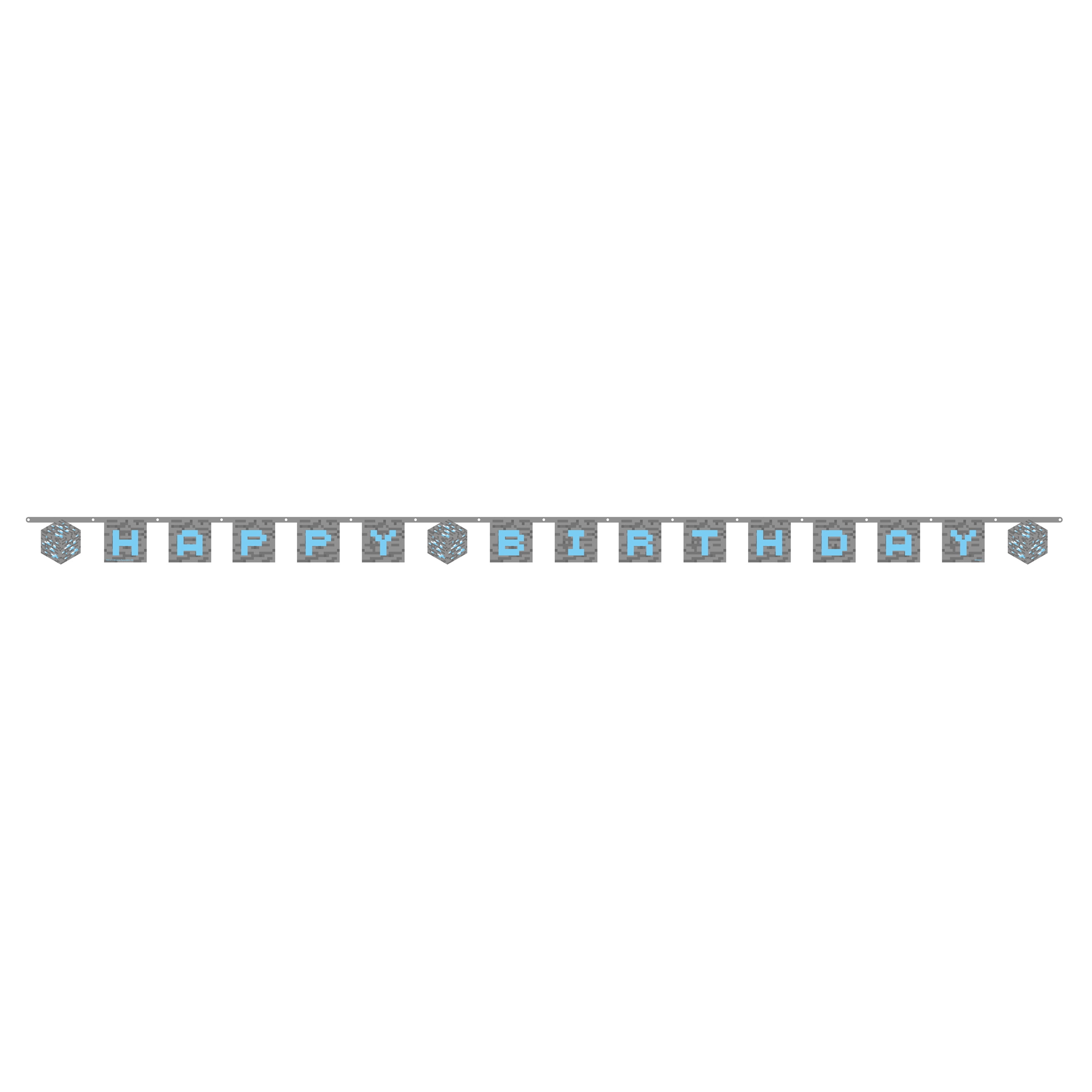 Minecraft Birthday Banner, 8ft