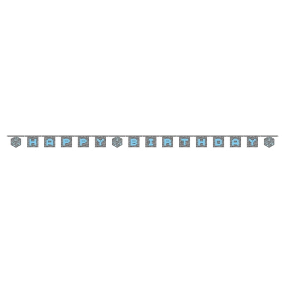 Minecraft Birthday Banner, 8ft