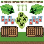 Minecraft Birthday Party Supplies Set for 16 Guests
