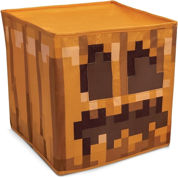 Adult's Minecraft Jack O'Lantern Block Head Mask Costume Accessory