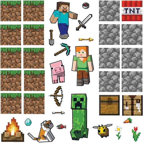 Minecraft Blocks Build Your Own Wall Decals, RMK5581SCS
