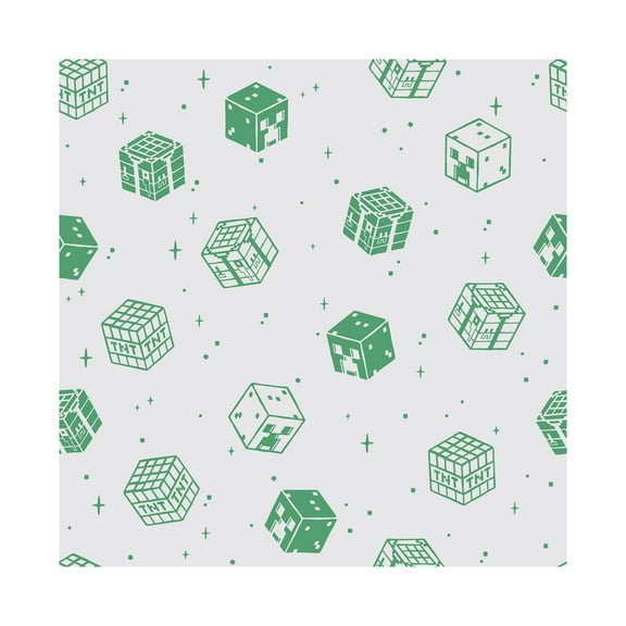 Minecraft Blocks Kids' Peel and Stick Wallpaper Gray