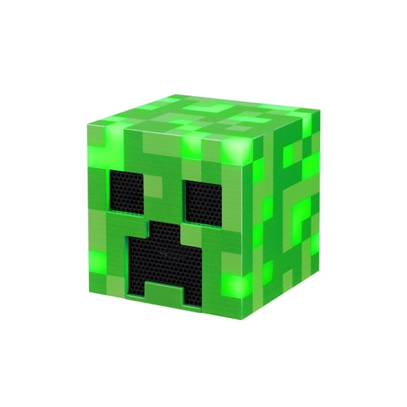 Minecraft Bluetooth Speaker with LED Lights, Portable Wireless Speaker for Kids and Minecraft Fans
