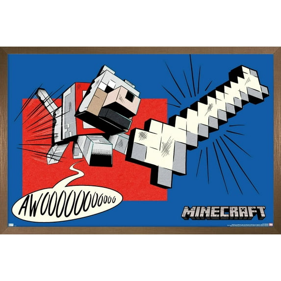 Minecraft - Bone Wall Poster, 14.725" x 22.375", Framed