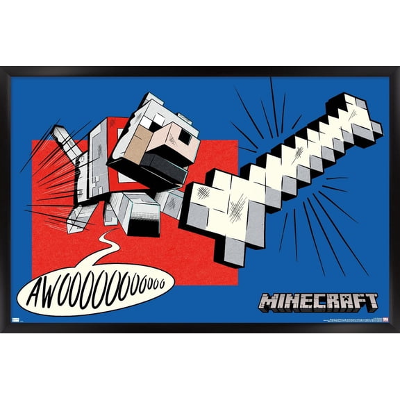 Minecraft - Bone Wall Poster, 22.375" x 34", Framed